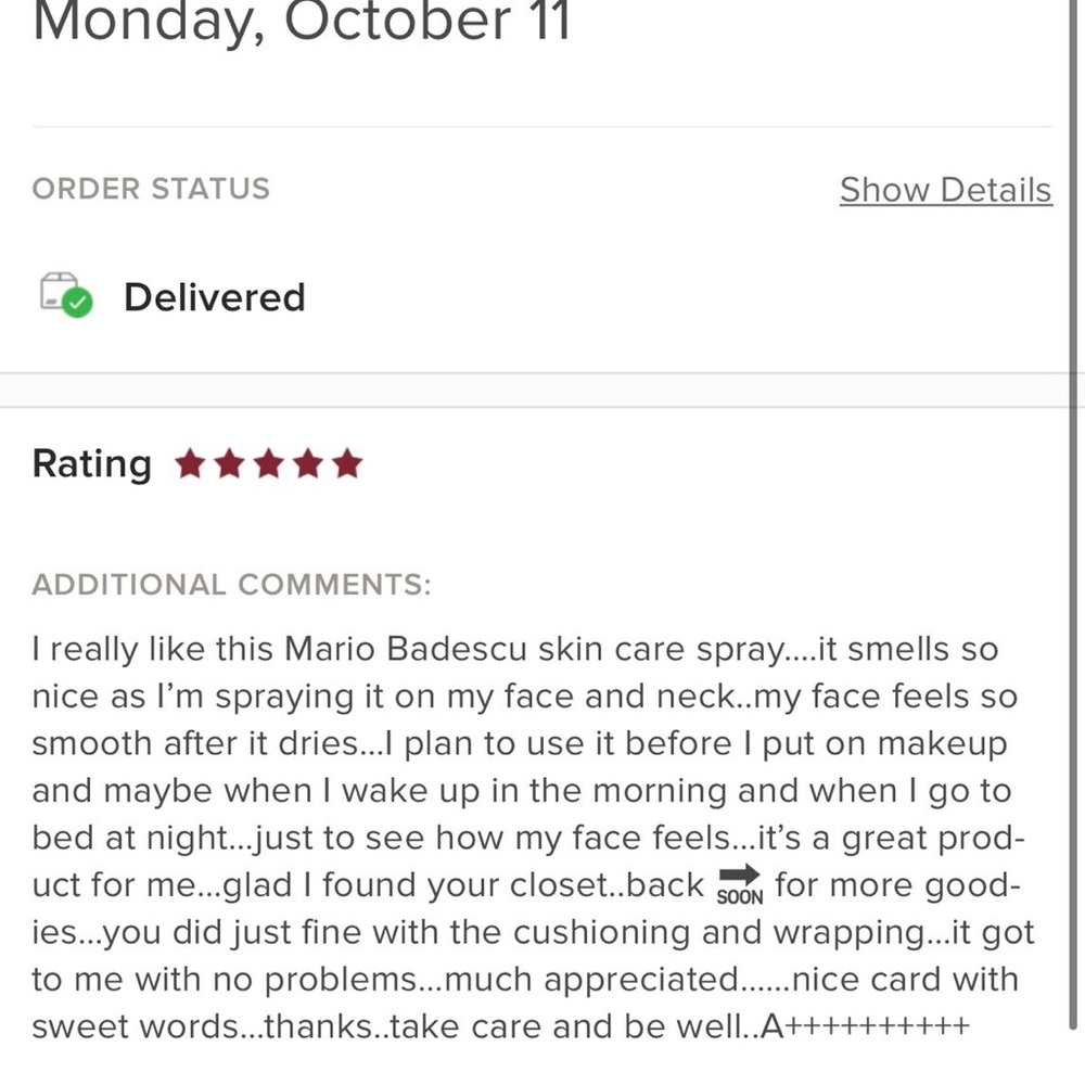 Order Rating!